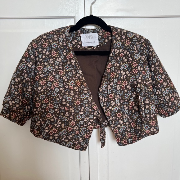 Zara Kids Floral Wrap Jacket - Picture 5 of 5
